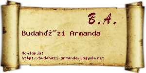 Budaházi Armanda névjegykártya